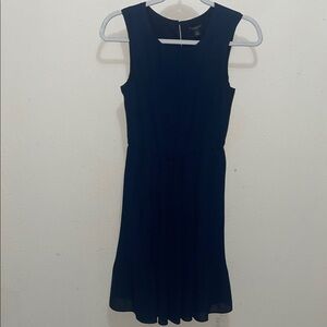Ann Taylor Midnight Blue Pleaded Midi Dress